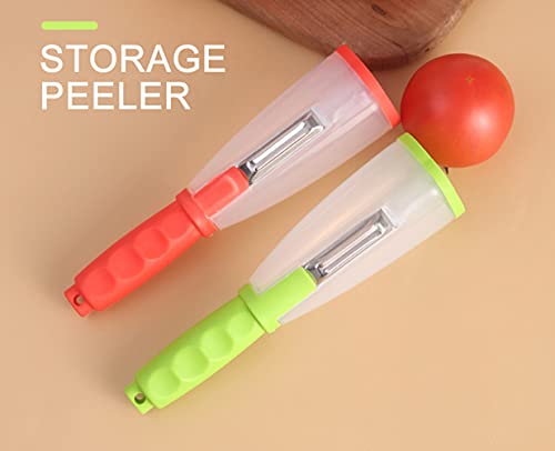Multifunctional Storage Type Peeling Knife Peeling Knife With Storage Tube Peeler Peeling Apple Supplies Household Peeling Knife #TOP24