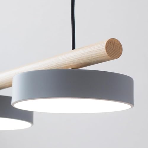 Dqrclll 13 3-Lights Modern Led Linear Pendant Light, E27 Dining Room Table Dimmable Long Strip Chandelier, Nordic Bird Decorate Wood Hanging Lamp For Kitchen Island Farmhouse Hallway thumb #5