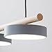3-Lights Modern LED Linear Pendant Light, Dining Room Table Dimmable Long Strip Chandelier, Nordic Bird Decorate Wood Hanging Lamp for Kitchen Island Farmhouse Hallway(Yellow)