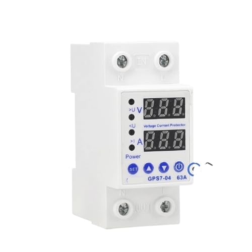 Relais de protection Rail Din GPS7-04 réglable 63A pour surtension et sous-tension 230V