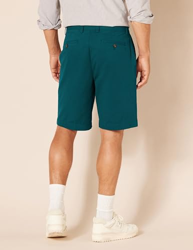 Image of Amazon Essentials Men's Classic-Fit 9 inch Cotton Twill Chino Shorts with Button-Through Pockets