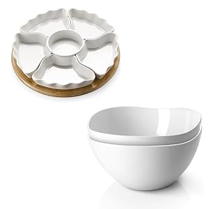 DOWAN Bundle-Appetizer Serving Tray and Mixing Bowls