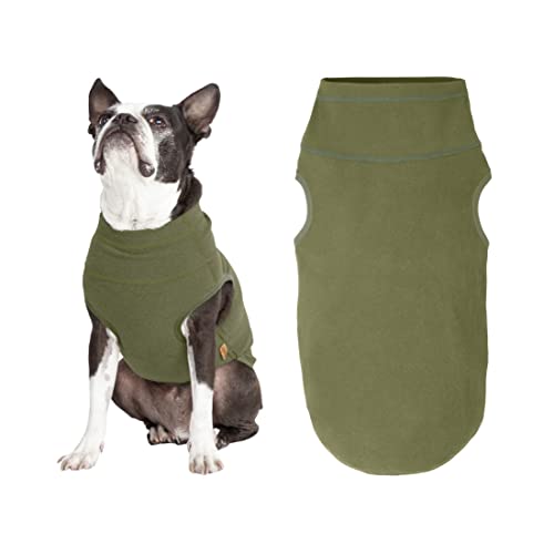 Gooby Microfiber Stretch Fleece Vest Dog Sweater - Olive Green, X-Small - Pullover Fleece Dog Jacket - Dog Clothes For Small Dogs Boy - Dog Sweaters For Small Dogs To Dog Sweaters For Large Dogs #TOP24