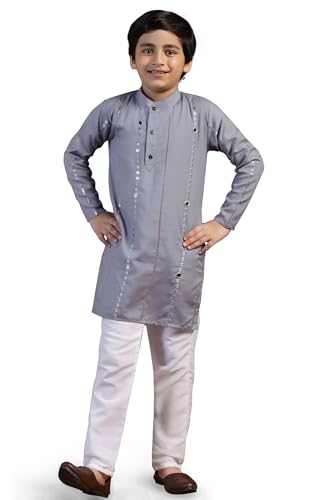 Image of Fashion Dream Boys Cotton Blend Geometric Kurta Payjama Set| Ethnic Set