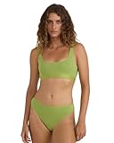 Organic Basics Womens Core Ribbed Cotton Tank Top Bralette, Matcha Green, Medium