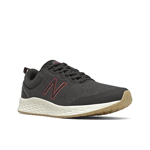 New Balance Men's Fresh Foam Arishi V3 Running Shoe, Black/Phantom/Deep Earth Red, 10