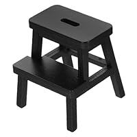 TOPPERFUN Miniature Stool Model Wood Step Stool for Boys and Girls Realistic Mini Furniture for Dollhouse Decor