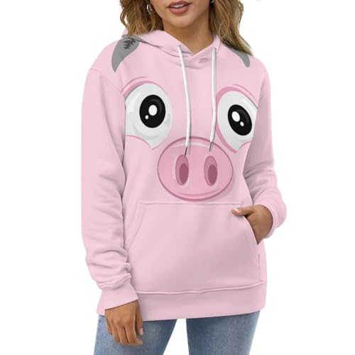 Pull cochon sweat à capuche pour vos soirées cocooning et sorties - 5