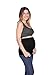 La Reve Maternity Belly Band Seamless Waistband for all Stages of Pregnancy Black Medium