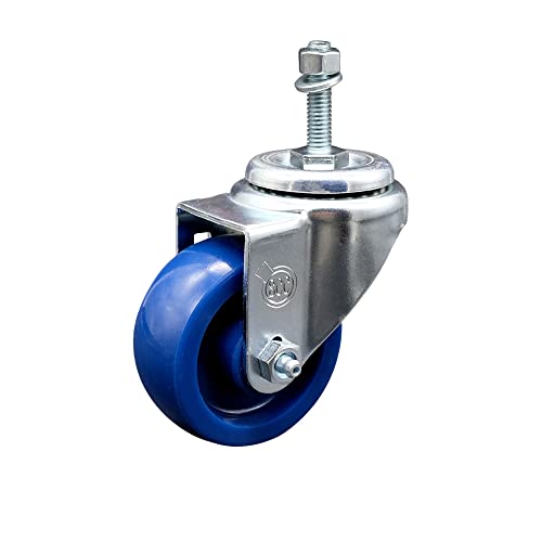 Solid Polyurethane Swivel Threaded Stem Caster w/3.5