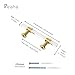 Peaha 10 Pack 3 Inch Acrylic Cabinet Pulls Gold Drawer Handles Brushed Brass Hardware Zinc Alloy for Dresser Cupboard Kitchen