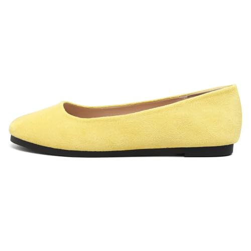 Image of Dear Time Women's Flats Comfortable Slip On Ballet Flats Soft Solid Casual Shoes