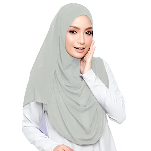 Image of LMVERNA Solid Color Bubble Chiffon Scarf for Women Fashion Soft Hijab Long Scarf Wrap Scarves