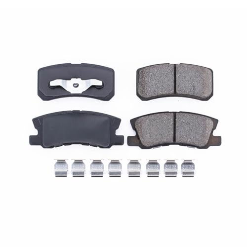 Image of PowerStop Rear Brake Pads for Chrysler 200 2011-14 |Sebring 2007-10 |Dodge Avenger 2008-14 |Caliber 2008-09 |Jeep Compass 2007-17 - Z17 Ceramic Brake Pads with Installation Hardware, 17-868