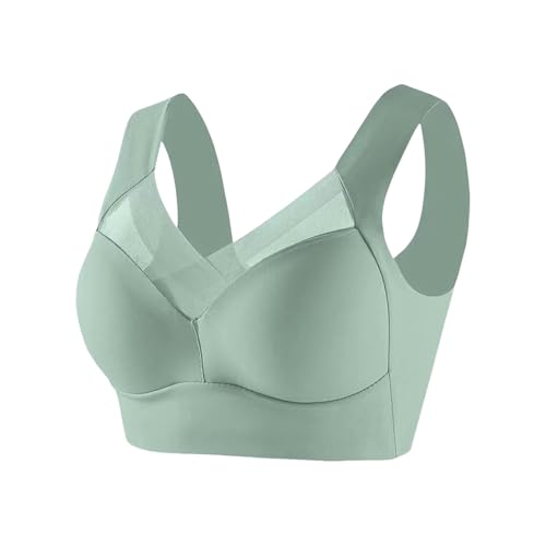 Liocwocne Sexy Push Up Wireless Bras, Wireless Push Up Bra, Wide Strap Sleep Comfortable Full Coverage Shaping Bras(Green,4XL)