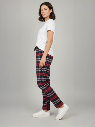 Image of Womens Multicolor Cotton Checkered Pyjama | Checks Pajama for women with Elastic & Drawstring Plus Size (S TO 8XL)