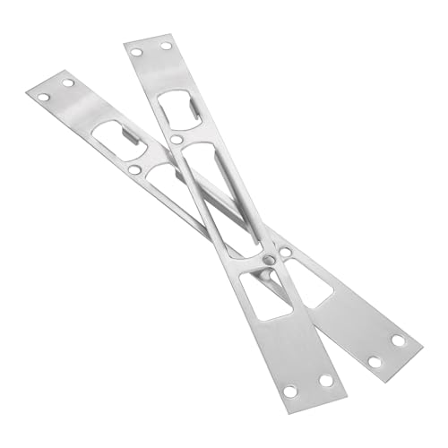 FIXOSHEE 2 Piezas Kit de Refuerzo para Puerta Principal con Placas Inoxidable de Resistentes la Corrosión Placas Largas para Cerradura con Instalación y Mayor Seguridad