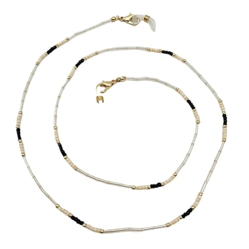 Collar de gafas de cadena de máscara de mujer colorida anticaída para lentes 2