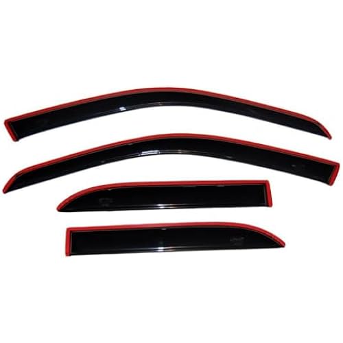 Auto Ventshade [AVS] In-Channel Rain Guards for 2013 - 2020 Ford Fusion | Window Vent Visors, 4 pcs. - Smoke | 194714