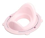 Dossier ergonomique et haut pour plus de confort d'assise et de soutien, Double protection contre les éclaboussures grâce à un spoiler et un contour intérieur spécialement conçu, Ouverture réduite des toilettes pour moins d'anxiété chez les enfants, Idéal pour l'apprentissage de la propreté