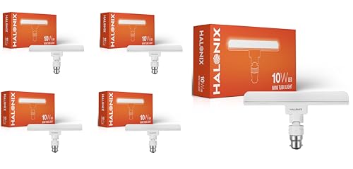 Image of Halonix 10 Watts B22d LED bulb tube Light Cool White, Pack of 5, T-bulb