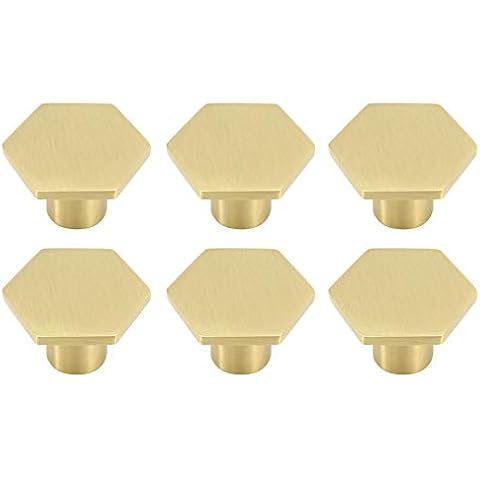 Solid Brass Hexagon Cabinet Knobs by Gearific Cover