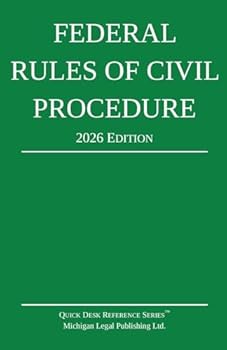 Paperback Federal Rules of Civil Procedure; 2026 Edition: With Statutory Supplement Book