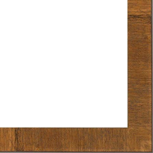 Picture Frame Moulding (Wood) 100ft Bundle - Contemporary Honey Pecan Finish - 1" Width - 9/16" Rabbet Depth