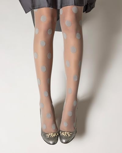 Image of MeMoi Women's Sheer Polka Dot Nylon Tights