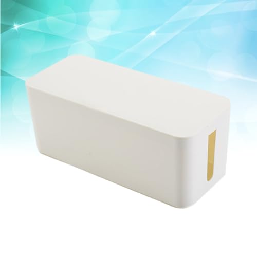 Boîte rangement câbles blanc organiseur multiprises maison bureau