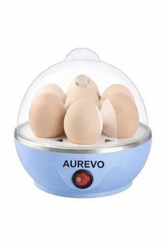 Image of Egg Boiler Electric Automatic Off 7 Egg Poacher For Steaming, Cooking, Boiling And Frying, 350 Watts (BLUE)
