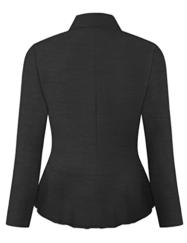 Women Super Comfy Ponte Office Blazer Jk1135 1073T Charcoal L #TOP1