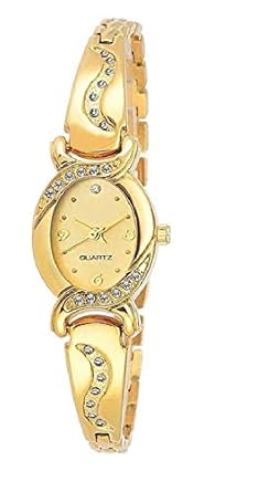 Believe Analogue Boys Watch (Gold Dial Gold Colored Strap)