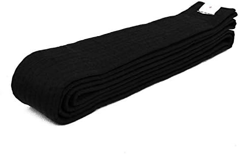 AAMA Plain Color Belt for Martial Arts - Taekwondo Karate Judo - Black Size 8