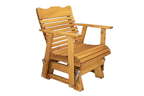 Kilmer Creek Rustic Finished 2' Cedar Outdoor Porch Glider, Amish Crafted