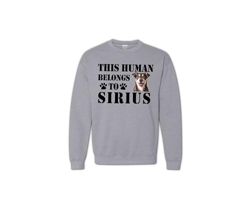 This Human Belongs To Sweatshirt, Family Pet Custom Image Sweatshirt, Customized Picture Dog Sweatshirt, Animal Lover Gift Sweatshirt, Cute Animal Owner Sweatshirt2