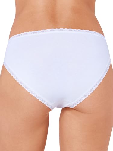 Sloggi Damen Unterhose 24/7 Cotton Lace Tai , Baumwolle, Spitzen-Optik, 3-Pack, 40, Weiß