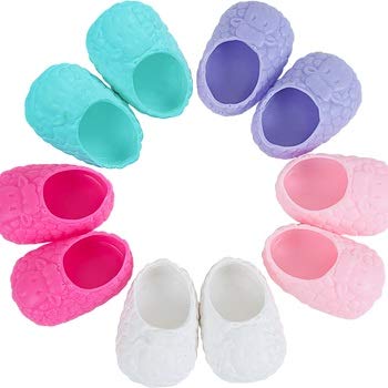 Sapato para Boneca - Modelo Pantufa 5cm - Calça Bonecas tipo Little Mommy Pink