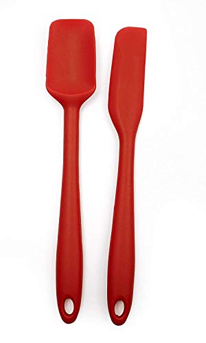 RSVP International Ela's Favorite Silicone Spatula, Red, 8