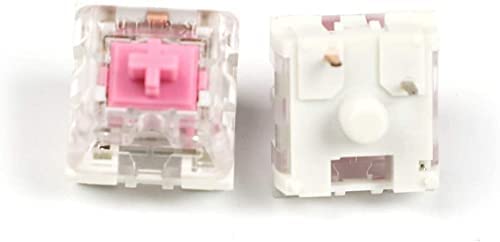 yue Novelkeys Cream Kailh MX SMD 5 Pin RGB Switches for Backlit Mechanical Gaming Keyboard (10 pcs, Speed Pink)