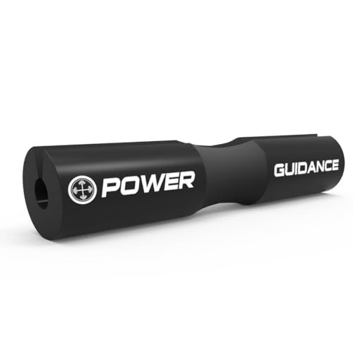 Image of POWER GUIDANCE Barbell Squat Pad - Neck & Shoulder Protective Pad - Great for Squats, Lunges, Hip Thrusts, Weight Lifting & More - Fit Standard and Olympic Bars Perfectly (Black.)