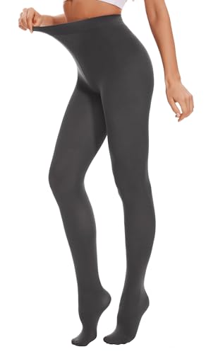 Image of DUCMODA Womens 80 Denier Opaque Tights, Women's Soft Solid Color Footed Pantyhose, High Waist Stocking with 30+ Colors