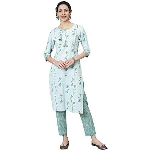 Image of NAINVISH Cotton Blend Kurti Kurta Pant for Womens | Kurtas Pant for Women | Womens Kurta Kurti Set | Best Kurtas Set for Women