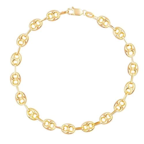 L'Atelier d'Azur Bracelet Or Jaune Maille Grain de Café - Homme