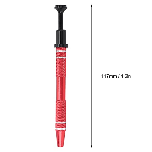 4 Claws Tweezers, Retractable Alloy Prong Holder Jewelry Clip Piercing Ball Grabber Tool for Jewels Gems Parts Grabbing(Red) - Image 2