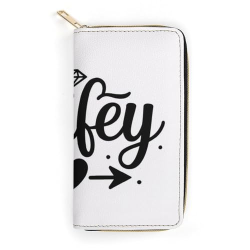 Travel Purse Fashion Design, Huge Storage Capacity Wallet, Cute Decor Wallet, Long PU Zipper Purse Diamond Bride Wifey Gift