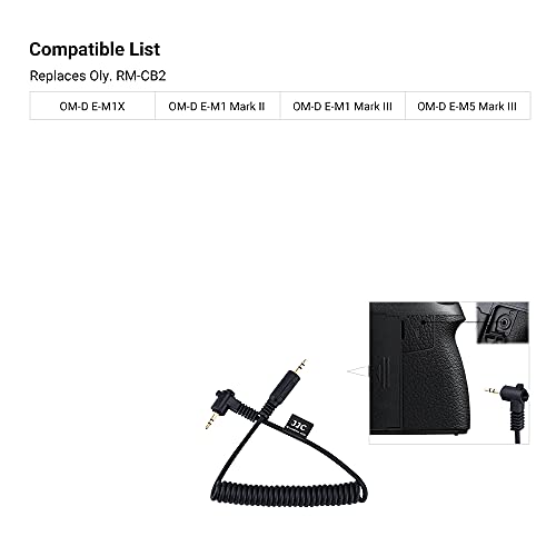 JJC Temporizador de intervalómetro inalámbrico con Cable de liberación del Obturador para Olympus OM System OM-1 OM-D E-M5 Mark III E-M1 Mark III E-M1 Mark II E-M1X Reemplaza Olympus RM-CB2 - imagen 8