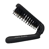 Travel Hair Brush, Easy to Carry Folding Brush, Mini Pocket Brush Suitable for Small Spaces, Nylon &