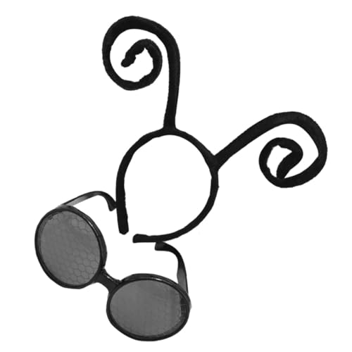 UPKOCH Diadema con Antenas de Insecto Negra para Cosplay y Fiesta, Tamaño Único, Plástico y Tela Ligera, Incluye para Disfraz de Hormiga y Carnaval