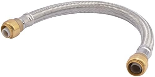 SharkBite 3/4 x 18 Inch Flexible Repair Coupling Hose, Push To Connect Brass Plumbing Fitting, PEX Pipe, Copper, CPVC, PE-RT, HDPE, U3016FLEX18LF